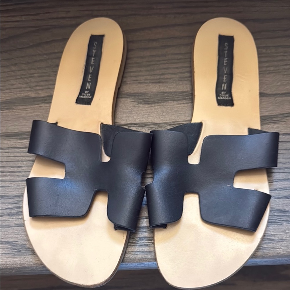 Seven7 Black Women's Slide Sandals